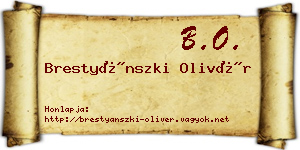 Brestyánszki Olivér névjegykártya
